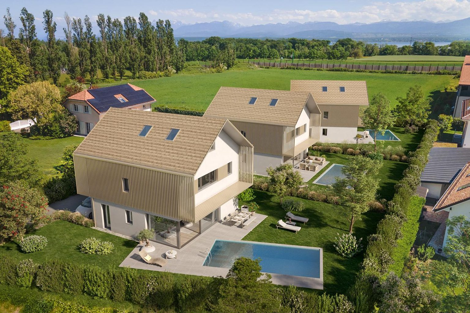 Promotion de trois villas individuelles à Chavannes-de-Bogis